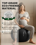 Trideer Yoga Ball for Exercise, Pilates, Core & Balance Training, Stability Ball for Pregnancy & Birthing Prep, Physical Therapy, Daily Stretching, Office Chair for Active Sitting, Quick Pump Included