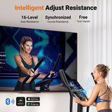 MERACH Elliptical Machine, Elliptical Exercise Machine with 18.5IN Stride, Hyper-Quiet Magnetic Drive System, Elliptical Trainer with 16 Resistance Levels, 400LBS Loading Capacity MERACH