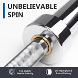 LIONSCOOL 7ft Olympic Barbell (Silver Chrome, 700LBS, Center Knurl)