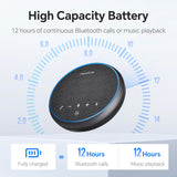 Conference Speaker and Microphone, Bluetooth Speaker with Microphone, 360° Voice Pickup, AI Noise Reduction, Dual Connectivity N newline