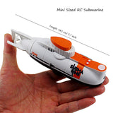 Tipmant RC Submarine Toy Remote Control Boat Underwater Diving Waterproof for Fish Water Tank Kids Birthday Gift (White)