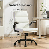 Office Chair Adjustable Desk Chair Mid Back Executive Comfortable Bonded Leather Ergonomic Back