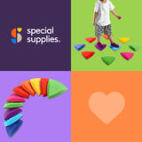 Special Supplies 10 Stepping Stones for Kids Indoor and Outdoor Balance Blocks Promote Coordination, Balance Strength Child Safe Rubber, Non-Slip Edging