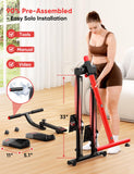 YOLEO Adjustable Resistance Stair Steppers for Exercise at Home, Folding Cardio Stairmaster with 3 Workout Modes & Oversized Pedal,90% Pre-Assembled Stair Climber with Handlebar for Full Body Workout