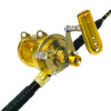 EatMyTackle 50 Wide 2 Speed Fishing Reel with 160-200 Pound Tournament Rod