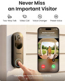 REOLINK Battery Video Doorbell (2nd Gen) 2K Wireless Camera, 2.4/5GHz WiFi