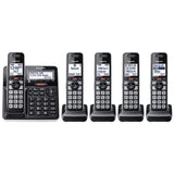 Cordless Phone with Advanced Call Block, Link2Cell Bluetooth, One-Ring Scam Alert, and 2-Way Recording  (Black with Silver Trim) Panasonic