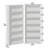 Bookshelves and Bookcases Set of 2 Floor Standing 6 Tiers Display Storage Shelves