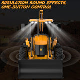 DOUBL E JCB 1:20 Scale RC Excavator & Loader – Dual-Function Construction Model with Rotating Arm, Realistic Sound & Light | Ideal