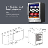 24 Inch Beverage Refrigerator Cooler