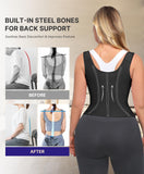 SHAPELLX Waist Trainer Corset for Women Tummy Control Shapewear Workout Faja Body Shaper with Adjustable Strap BLACK L