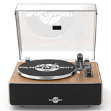 High-Fidelity Bluetooth Record Player with Speakers All-in-One Turntable for Vinyl Records Featuring AT-3600L Cartridge, Belt Drive, 2-Speed (33/45 RPM) Perfect for Music Lovers & Audiophiles
