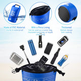 Jexine 2 Pcs 10L Insulated Dry Bag Floating Cooler, Roll Top Waterproof Leak Proof Backpack with Shoulder Strap Collapsible Cooler Bag for Kayaking Fishing Beach Boating Camping Water Activities