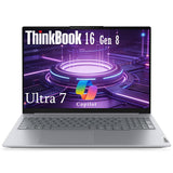 Lenovo ThinkBook 16 Gen 8 Business Laptop, 16" WUXGA IPS Display, Intel Core Ultra 7 255H, 32GB DDR5 RAM, 2TB PCIe SSD, Fingerprint Reader, Copilot AI PC Office 365 for Web, Arctic Grey Windows 11 Pro