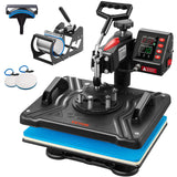 5 in 1 Heat Press Machine 12x15 Inch, 360° Swing Away Shirt Press Machine - Digital Professional Heat Transfer Tshirt Press Machine