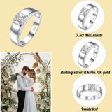 Oseew Gold Moissanite Engagement Rings for Men Men Round Cut Moissanite Rings mens moissanite band ring For Husband Father Anniversary
