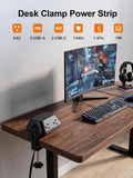 VOGVAMSIN Desk Clamp Power Strip, 6 AC, 2 USB-C & 2 USB-A, 1440J, 10FT Cord