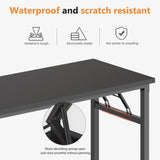 DlandHome 47 inches Folding Table Computer Desk Portable Activity Conference Table Home Office Desk