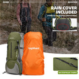 King'sGuard 70L Hiking Backpack with Rain Cover Lightweight Waterproof Travel Camping Backpack Large Backpacking Pack for Men and Women (Army Green)