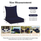 downluxe 24x24 Outdoor Chair Cushions, Waterproof Fade Resistant Patio Furniture Cushions with Handle & Removable Cover