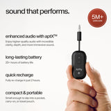 Twelve South AirFly Pro 2, Bluetooth Adapter, Pair 2 AirPods, Black