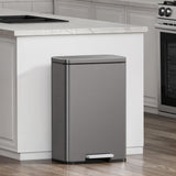 Madison Gunmetal Stainless Steel 13.2 Gal/50L Kitchen Step Trash Can or Recycling Bin