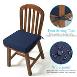 Outdoor Chair Cushions Set of 2, 18.5"x16"x3" Waterproof Outdoor Seat Cushions for Patio Furniture