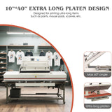10x40 Inch Heat Press, 110V 1800W High Pressure Clamshell Heat Press Machine, Large Professional Digital Control Heat Transfer Machine for Sublimation, Suitable for Long Pants and Keyboard Pads