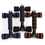 Readaeer Push Up Bars Gym Exercise Equipment Fitness 1 Pair Pushup Handles with Cushioned Foam Grip and Non-Slip Sturdy Structure Push Up Bars for Men & Women (Orange) READAEER