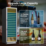 Velieta Upgraded 190 Bottles Wine Cooler Refrigerator,24 Inch Wide Wine Fridge with Professional Temperature Control System