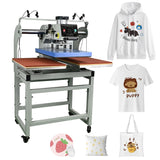 16x24 Pneumatic Heat Press Machine: Dual Platen Up-Sliding Heat Transfer Press with Infrared Laser