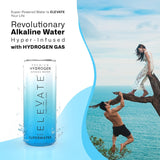 ELEVATE SUPERWATER Premium Hydrogen Water (12 pack). Highest Hydrogen (3-5 PPM) and Lowest -650 ORP. Supports Recovery, Energy, Hydration, Focus, and Endurance. BACKED BY SCIENCE.