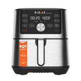 Instant Pot 6QT VORTEX Plus Air Fryer, 6-in-1, Air Fry, Broil, Dehydrate, Crisp, Roast, Reheat, Bake, Dishwasher-Safe Airfryer basket, from the Makers of Instant Pot, Stainless Steel