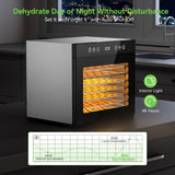 Food Dehydrator Machine, 650W Dehydrator with 8 Stainless Steel Trays, Adjustable Timer & Temperature for Jerky, Fruits, Herbs, Dog Treats, Party Meal Prep