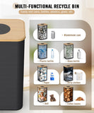 Bins for Kitchen, 26 Gallon (100L) Recycle Bin with Bamboo lid