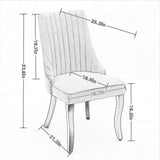 MOOLSUN Velvet Dining Chairs Set of 4, High Back Side Chairs, Modern Padded High-End Tufted Upholstered Chairs with Button-Tufted Back & Rear Pull Tabs, Solid Wood Legs E-Wine Red(Solid Wood Legs)