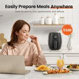 2.1Qt Small Air Fryer - Compact Digital Mini Airfryer with 7-in-1 Presets, 98% Less Oil, Adjustable Temperature & Timer