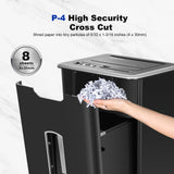 Paper Shredder for Home Office, 60 Sheets Auto Feed, 2.4m/min Shredding, 55dB Super Quiet, P-4 Cross Cut Shredders with 5.8 Gallons Bin Shreds CD, Credit Card Wingwise
