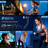 Beyn Hot & Cold Therapy Massage Gun with Detachable Long Handle - Deep Tissue Percussion Massager for Back Pain Relief, 6 Speeds & 6 Heads, LCD Display, USB-C Rechargeable, Quiet Muscle Massager