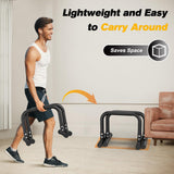 RELIFE REBUILD YOUR LIFE Push Up Bar,14in High Steel Parallettes Bars,Dip Station Strength Training At Home Gym Workout.Calisthenics Parallel for L-Sit,Handstands,Full Planche,Dips,Gymnastics. RELIFE REBUILD YOUR LIFE