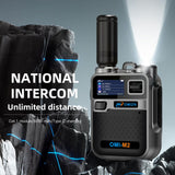 OMIZN M2 Long Range Walkie Talkie,Portable 2 Way Radio with Flashlight,Encrypted with AES256,Lightweight Walky Talky with Type C Charging,for Construction Site Hotel Security,5 Pack