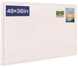 Large Bulletin Board 48" x 36", Felt Pin Board, Oatmeal