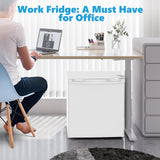 Electactic 1.7 Cu.ft Mini Fridge with Freezer, Compact Refrigerator, Single Reversible Door, Ultra Quiet, White