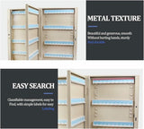 Wall Mount Key Cabinet Large Key Storage Lock Box for Home Secure Key with Hooks Key Holder