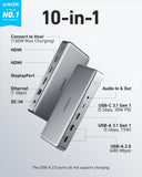Docking Station, Displaylink Docking Station with Dual HDMI and DisplayPort for Windows Laptops, MacBook Air