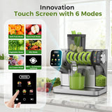 WETIE Cold Press Juicer, Powerful Juicer Machines with Adjustable Juicing Pressure, 99% High Juice Yield, Quiet Slow Masticating Juicer