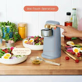 Electric Can Opener with Auto-Stop Safety, 70W Motor, Built-in Knife Sharpener, Bottle Opener, Cord Storage Compartment