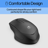 HP 280 Silent Wireless Mouse - Ergonomic, Right-Handed Design - 2.4GHz USB Wireless Connection - Multi-Surface