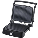 Vivicreate Panini Press Grill 1500W Sandwich Maker with Removable Nonstick Plates Adjustable Temperature 180 Degree Opening Indoor Electric Grill for Panini Sandwich Steak Burgers Breakfast (1 Knob)