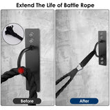 NELOMO Battle Rope Hanger Anchor Strap Kit Battle Rope Storage Rack Battle Rope Fastening Hook Wall Mount Exercise Rope Organiser Home Gym or Commercial Gym NELOMO